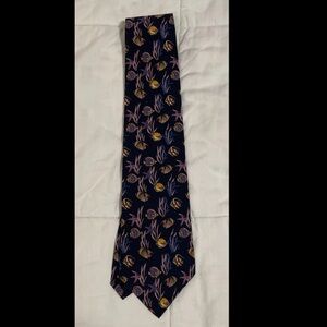 Vintage Addison On Madison Tie Men's Handmade 100% Silk Fish Necktie Nautical